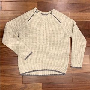 Vans Cream Knit Sweater with Zipper L